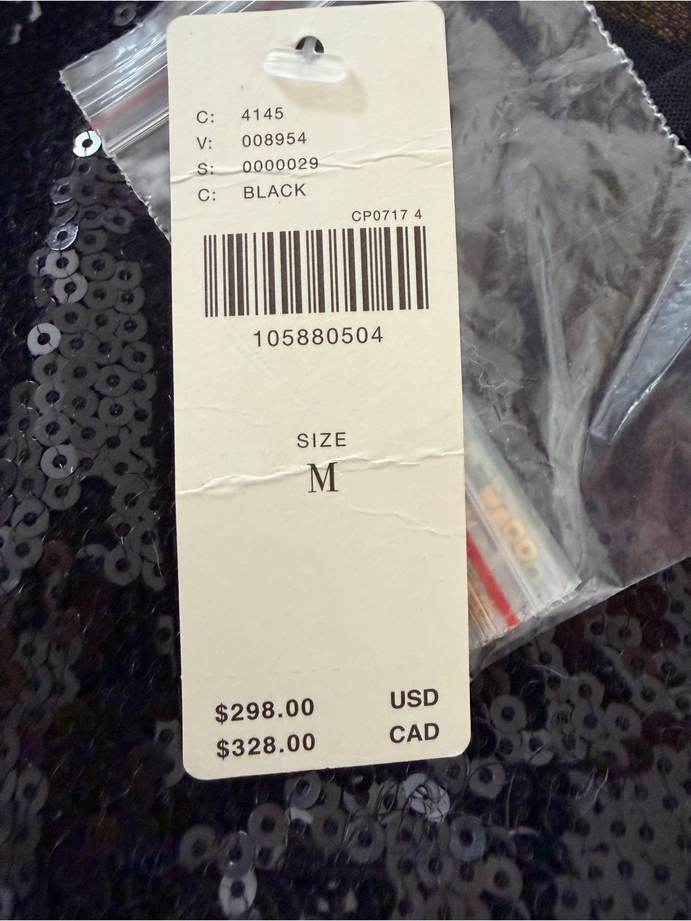 Anthropologie Black Sequin Mini Dress with Fruit Embellishment - Picture 3 of 5